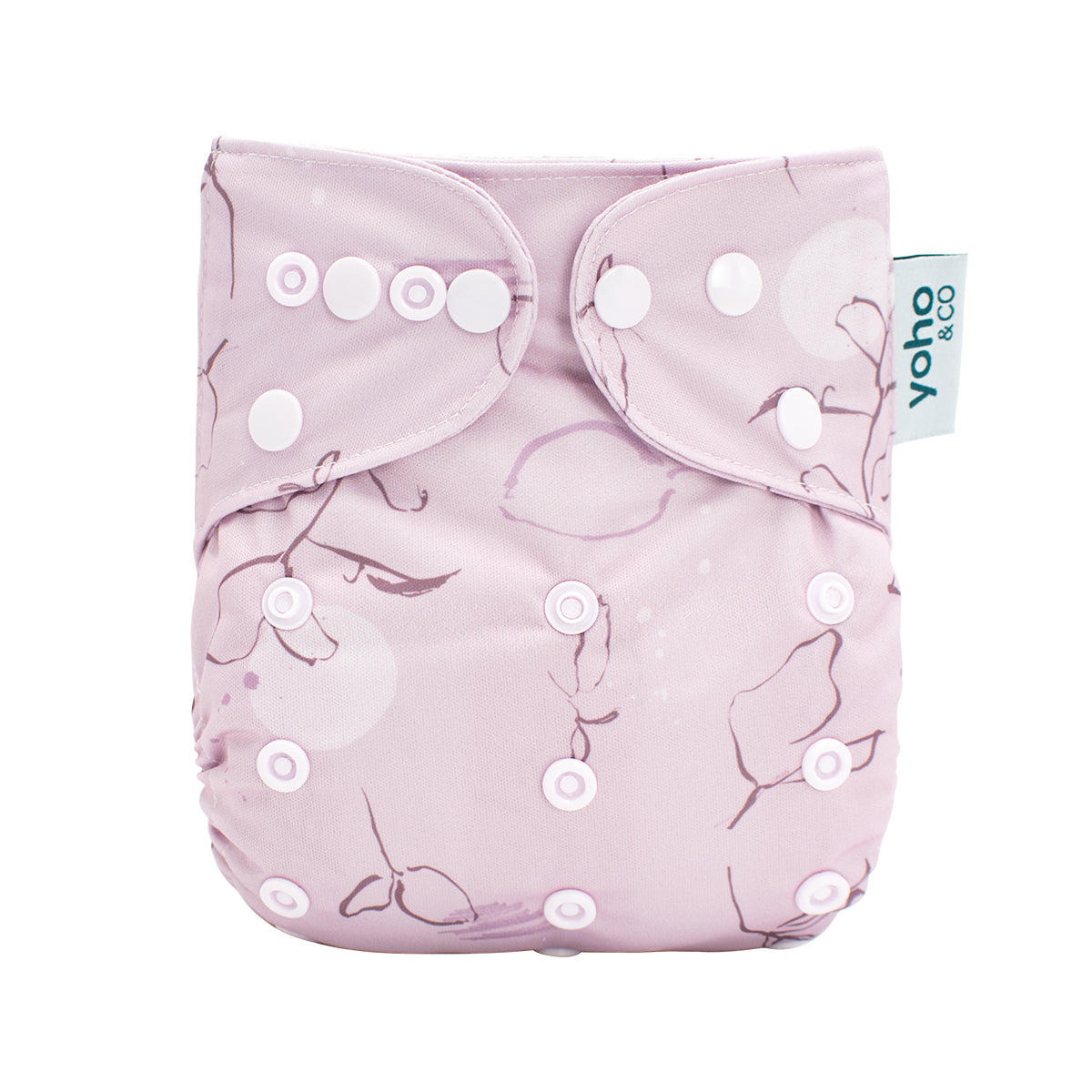 Indie Reusable Modern Cloth Nappy with Bamboo Terry Insert - Front View - Yoho & Co NZ