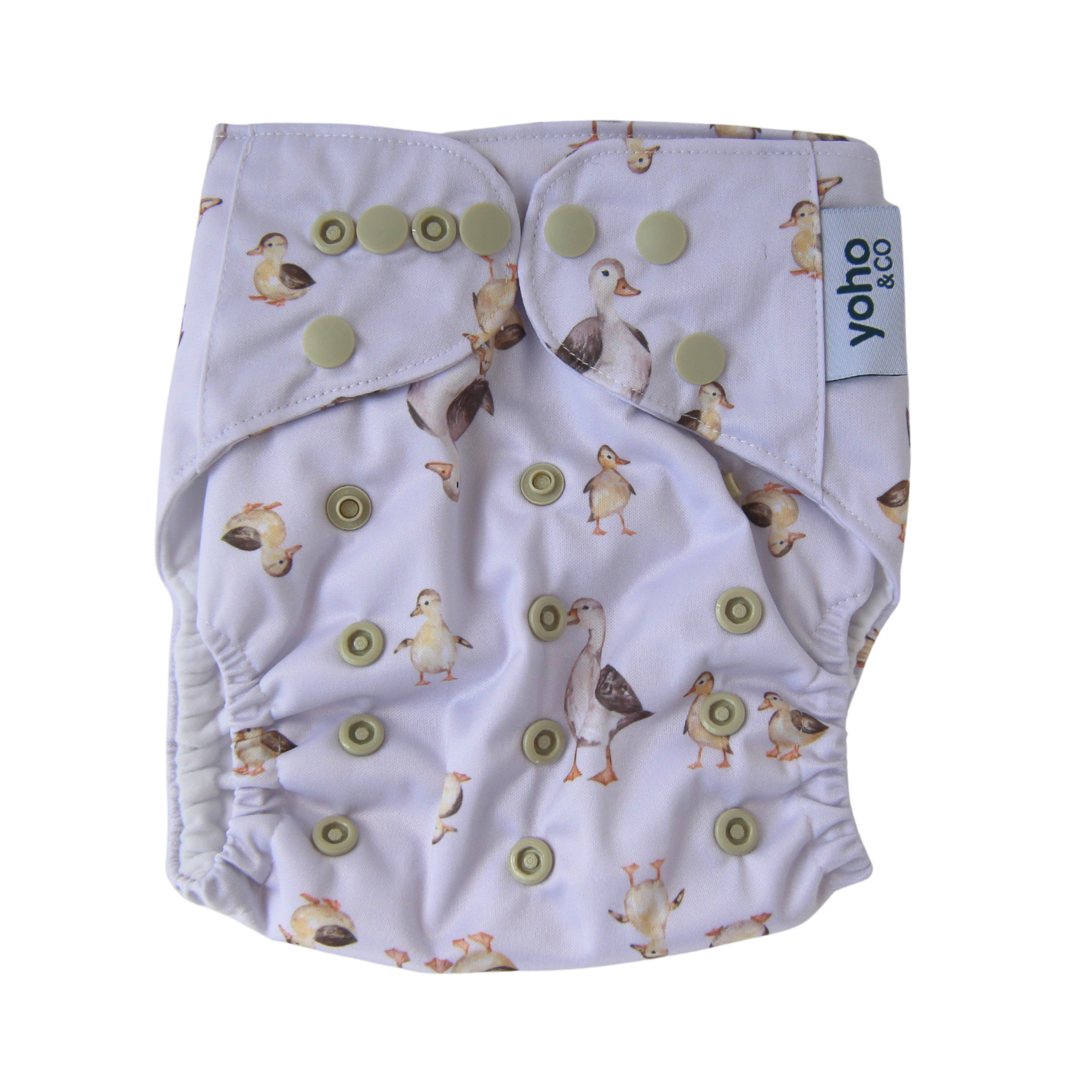 Five Little Ducks 🦆 Reusable Cloth Nappy + Bamboo Terry Insert