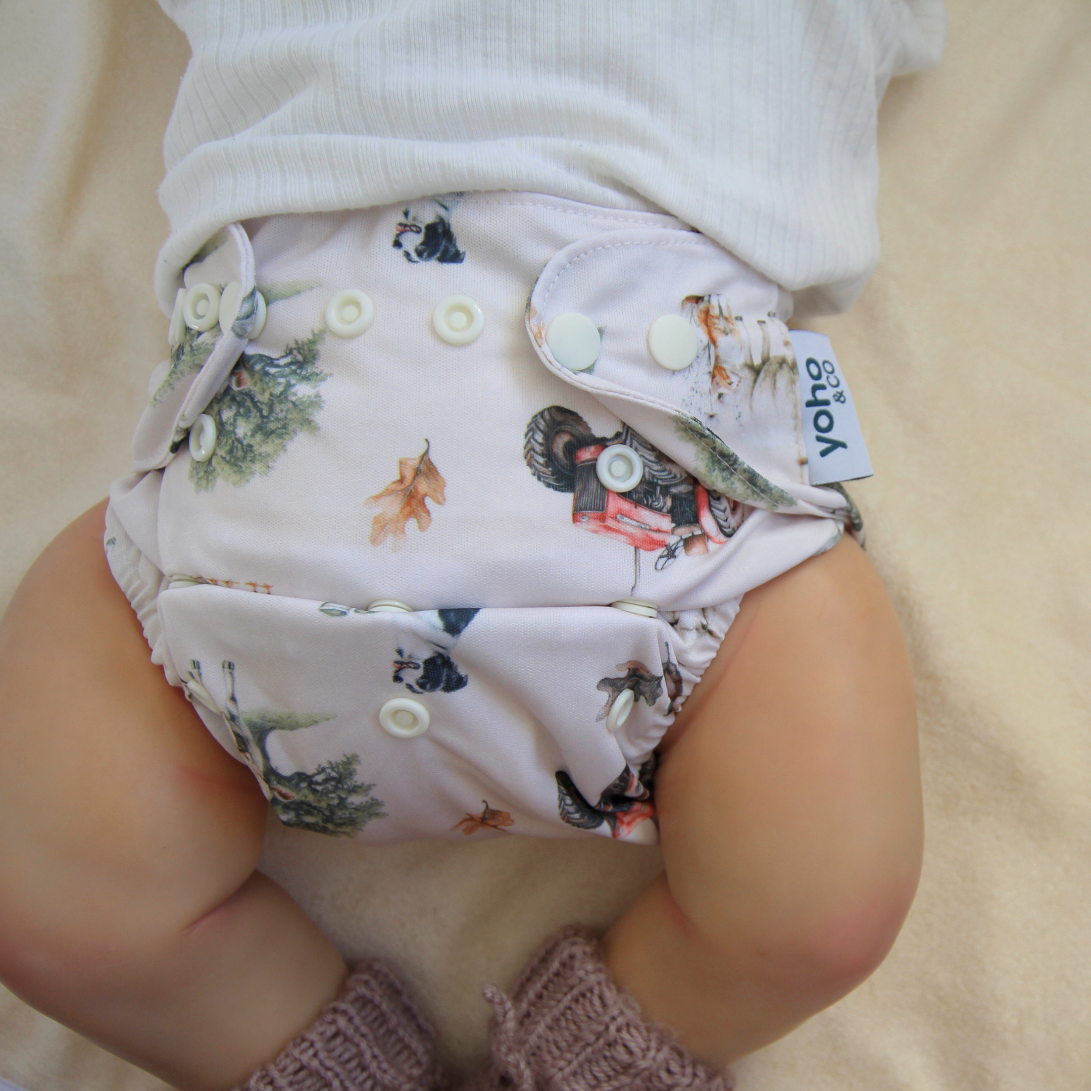 Farmyard Friends 🚜 Reusable Cloth Nappy + Bamboo Terry Insert