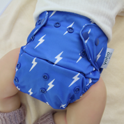 Lightning Strikes ⚡ Reusable Cloth Nappy + Bamboo Terry Insert